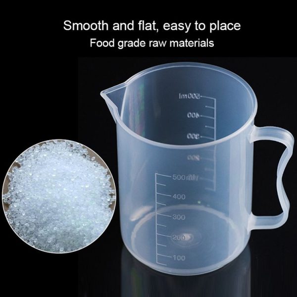 500ml PP Plastic Flask Digital Measuring Cup Cylinder Scale Measure Glass Lab Laboratory Tools (Transparent) - Image 3
