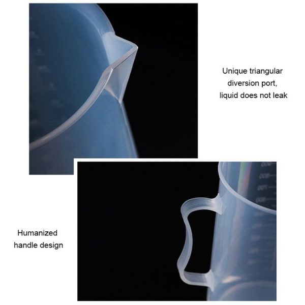 10 PCS 250ml Food Grade PP Plastic Flask Digital Measuring Cup Cylinder Scale Measure Glass Lab Laboratory Tools (Transparent) - Image 5