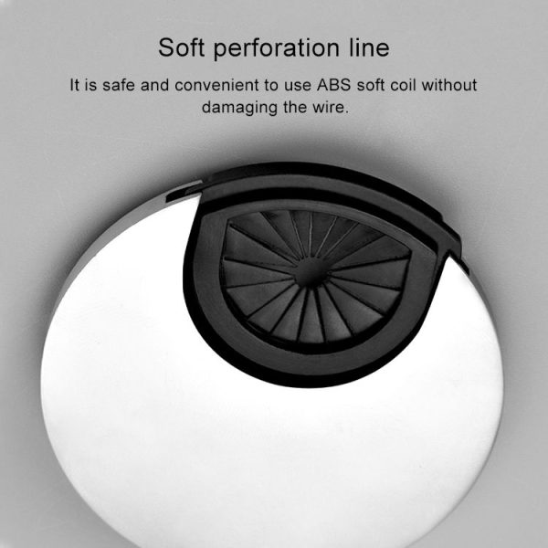 2 PCS Desk Computer Desktop Zinc Alloy Round Threading Box Hole Cover, Hole Diameter: 35mm (Matte Silver) - Image 3