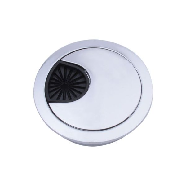 2 PCS Desk Computer Desktop Zinc Alloy Round Threading Box Hole Cover, Hole Diameter: 60mm (Bright Gold) - Image 2