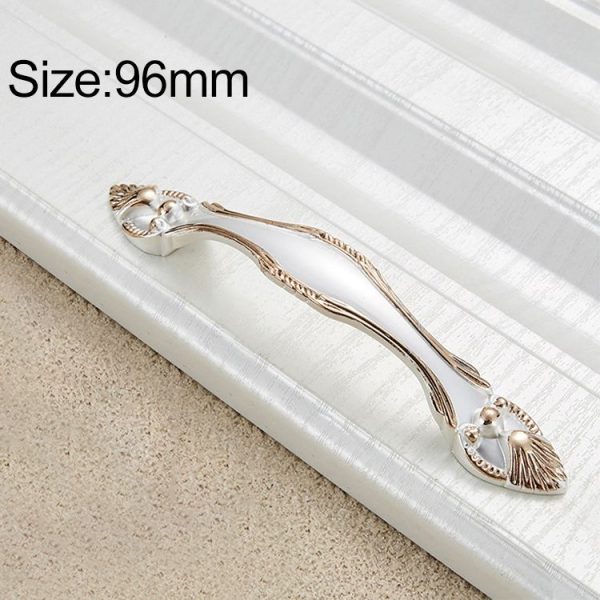 5 PCS 6566-96 Gold + Silver Drawer Cabinet Door European Style Palace Gemstone Handle - Image 2