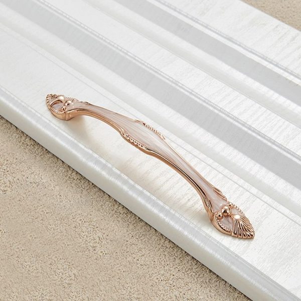 3 PCS 6566-128 White Amber Drawer Cabinet Door European Style Palace Gemstone Handle - Image 2