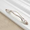 3 PCS 6566-128 Gold + Silver Drawer Cabinet Door European Style Palace Gemstone Handle - Image 2