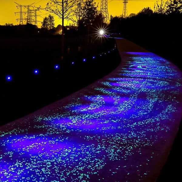 100 PCS Glow in The Dark Garden Pebbles for Walkways & Decoration and Plants Luminous Stones (White) - Image 7