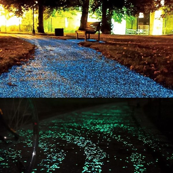 100 PCS Glow in The Dark Garden Pebbles for Walkways & Decoration and Plants Luminous Stones (White) - Image 8