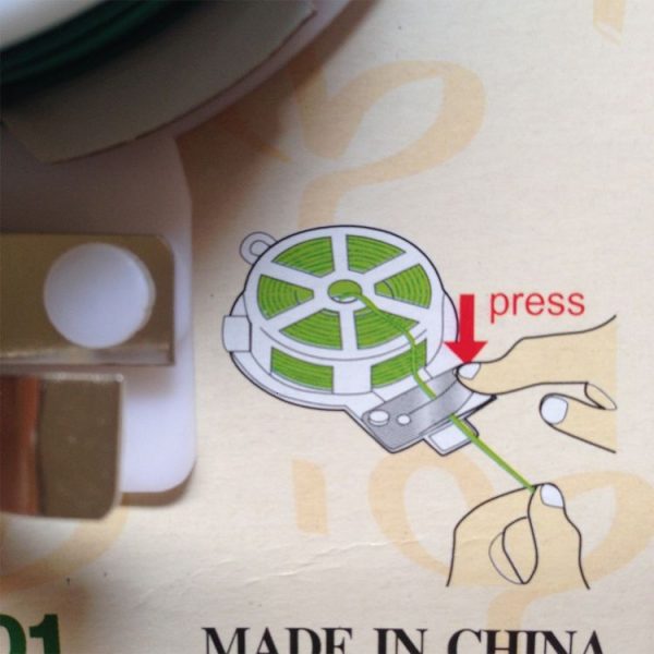 50m Gardening Accessories Tool Package Plastic Flower Wood Tie Line Twist Tie Reel Plant Tie-Line Spool with a Cutter - Image 4