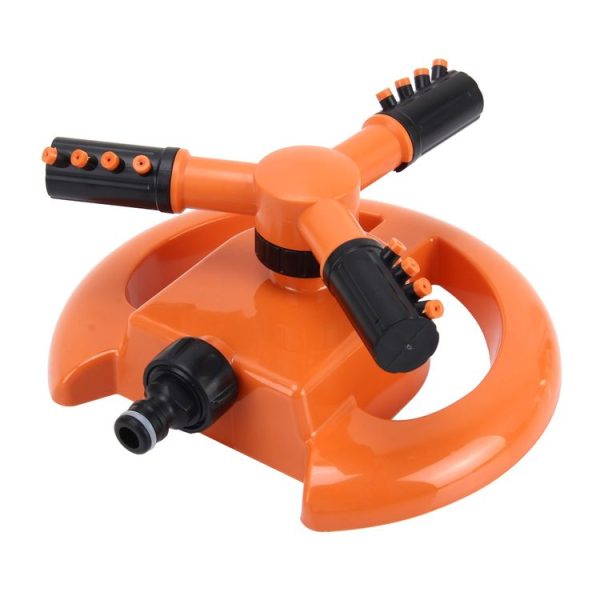 Garden Automatic Rotating Nozzle 360 Degree Rotary Automatic Sprinkler Garden Lawn Watering Nozzle Irrigation Nozzle, Applicable for 1 / 2 inch Water Pipes (Orange) - Image 2