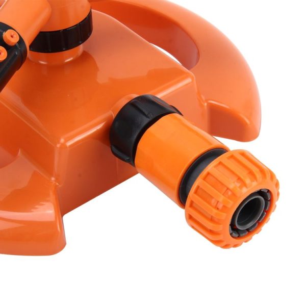 Garden Automatic Rotating Nozzle 360 Degree Rotary Automatic Sprinkler Garden Lawn Watering Nozzle Irrigation Nozzle, Applicable for 1 / 2 inch Water Pipes (Orange) - Image 4