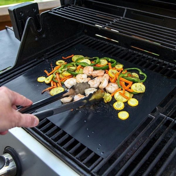 2 PCS 0.2mm Thick Barbecue Grill Mat Non-Stick BBQ Grill Mats, Size: 40x33CM (Black) - Image 6