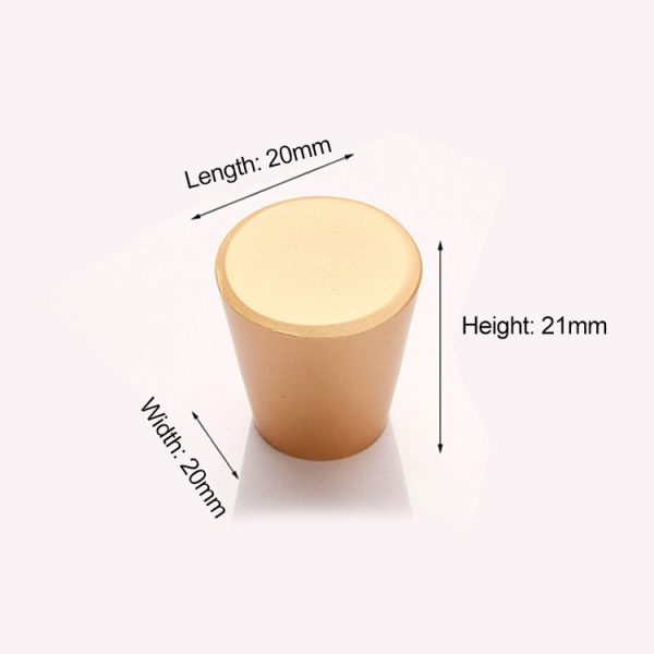 10 PCS 9001-Single Big Oval Drawer Cabinet Door Aluminum Alloy Handle (Gold) - Image 3