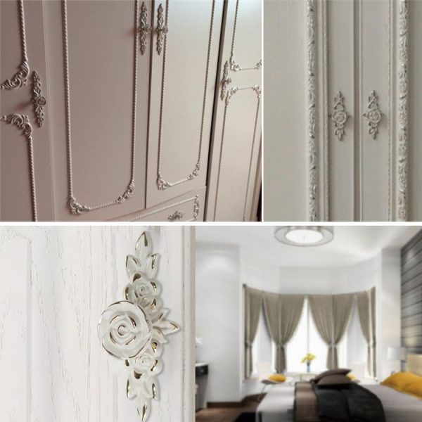 5 PCS 6603 Small Ivory White Drawer Cabinet Door Rose Shape Handle - Image 4