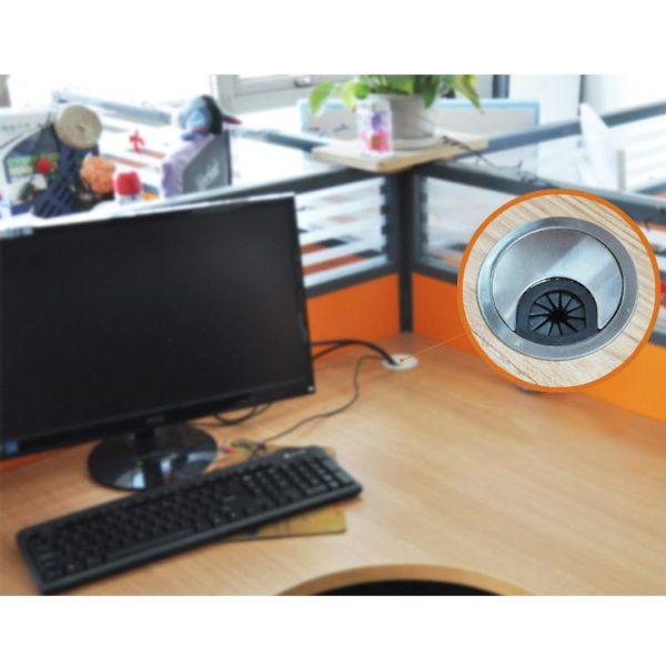10 PCS Desk Computer Desktop Plastic Round Threading Box Hole Cover, Hole Diameter: 53mm - Image 5