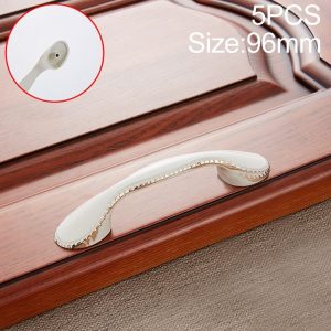 5 PCS 6009-96 Ivory White Drawer Cabinet Door European Style Retro Copper Handle