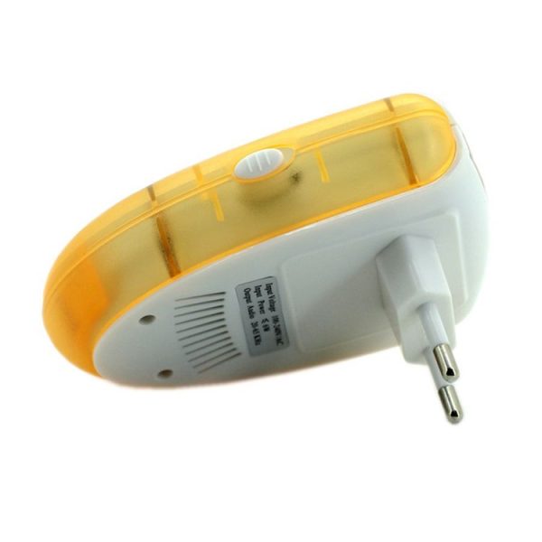 6W Electronic Ultrasonic Electromagnetic Wave Anti Mosquito Rat Insect Pest Repeller with Light, EU Plug, AC 90-240V, Random Color Delivery (Yellow) - Image 4