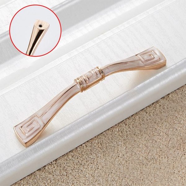 5 PCS 6056-96 White Amber Drawer Cabinet Door European Style Solid Handle - Image 2