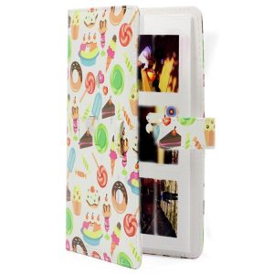 Dessert Pattern 3 inch DIY PU Mini Creativity Insert Type 32 Pages Exquisite Photo Album for Polaroid