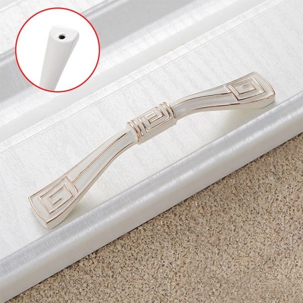 5 PCS 6056-96 Ivory White Drawer Cabinet Door European Style Solid Handle - Image 2
