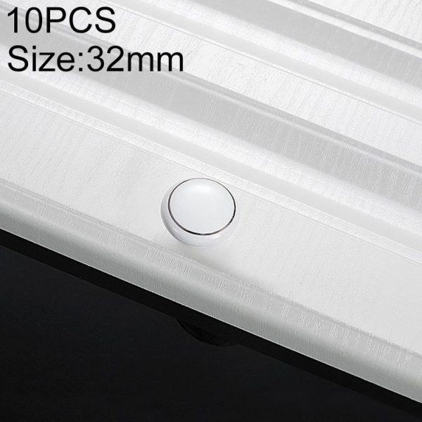 10 PCS 5082 Small Gold Circle Single Hole Ceramic Cabinet Handle