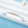 2 PCS 6551_128 Single Hole Silver Crystal Glass Diamond Drawer Cabinet Handle - Image 2