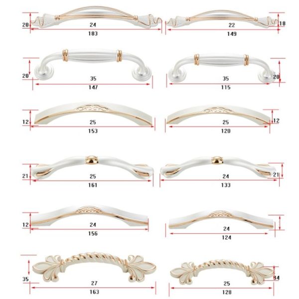 3 PCS 6062-96 Gold + Silver Drawer Cabinet Handle - Image 4