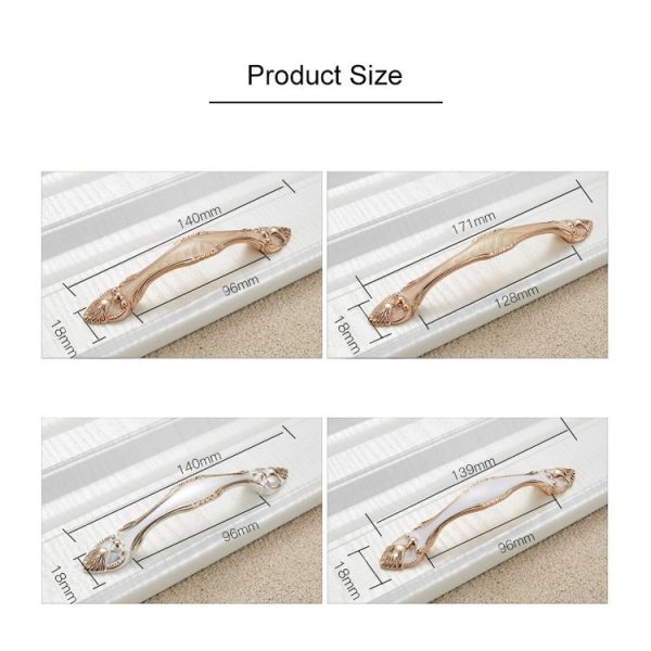 5 PCS 6566-96K Exquisite European Style Royal Gem Drawer Cabinet Handle (Gold) - Image 4