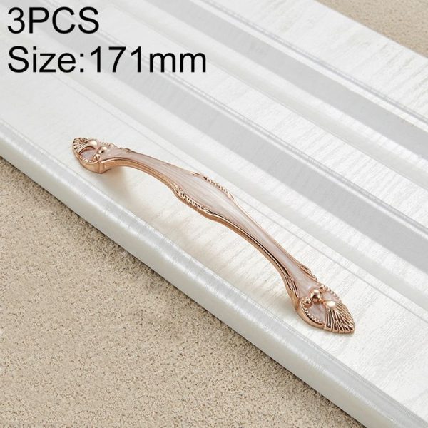 3 PCS 6566-128 Exquisite European Style Royal Gem Drawer Cabinet Handle (White)
