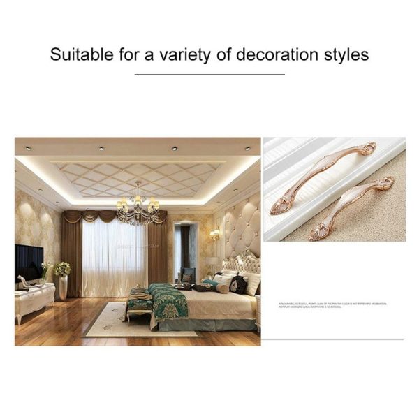 3 PCS 6566-128 Exquisite European Style Royal Gem Drawer Cabinet Handle (White) - Image 6