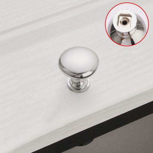 5 PCS 6585 American Style Single Hole Cabinet Door Drawer Handle (Silver) - Image 2