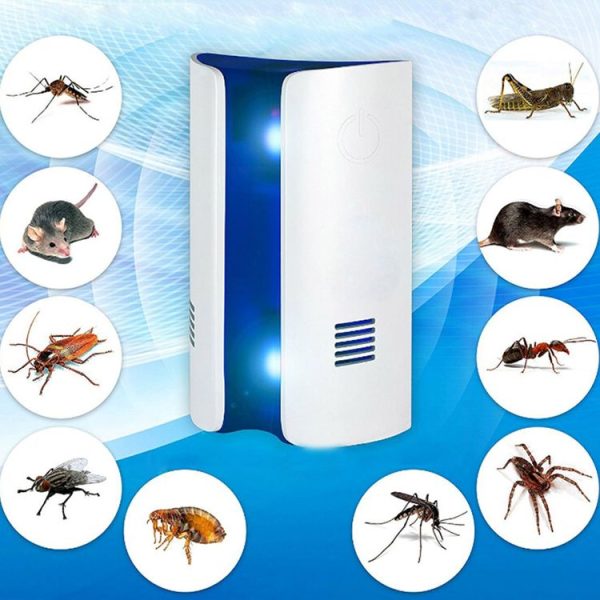 Electromagnetic Wave Frequency-conversion Double Waves Multi-function Mosquito Repellent Ultrasonic Pest Repeller (White) - Image 9