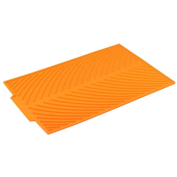 Multi-function Silicone Foldable Water Filter Mat Drain Insulation Pad (Orange) - Image 2