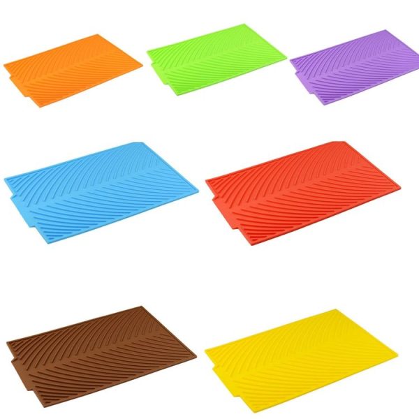 Multi-function Silicone Foldable Water Filter Mat Drain Insulation Pad (Orange) - Image 7