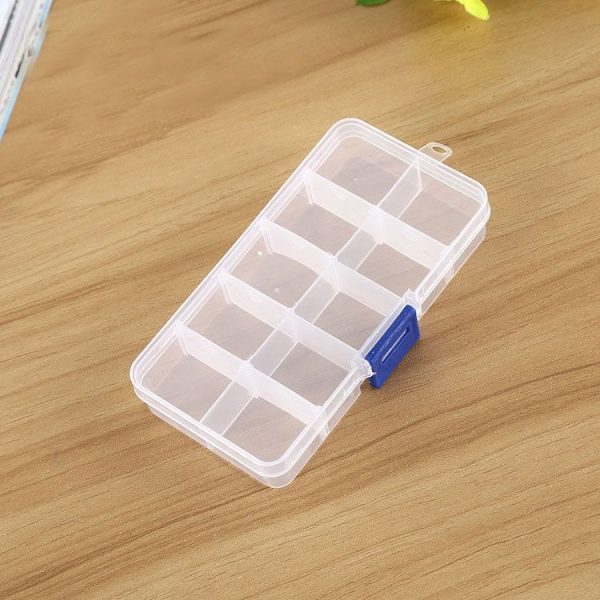 10 PCS Removable Grid Plastic Box Organizer for Jewelry Earring Fishing Hook Small Accessories, Size: Small, 10 Slots - Image 2