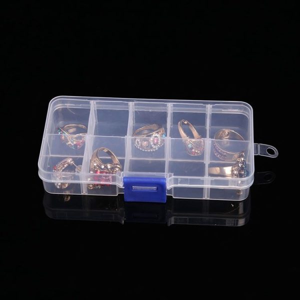 10 PCS Removable Grid Plastic Box Organizer for Jewelry Earring Fishing Hook Small Accessories, Size: Small, 10 Slots - Image 3