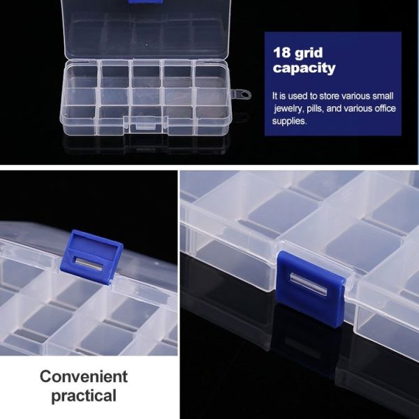10 PCS Removable Grid Plastic Box Organizer for Jewelry Earring Fishing Hook Small Accessories, Size: Small, 10 Slots - Image 5
