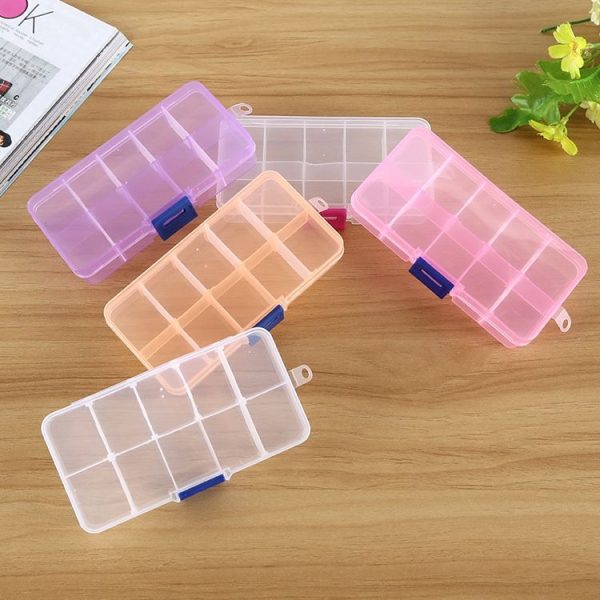 10 PCS Removable Grid Plastic Box Organizer for Jewelry Earring Fishing Hook Small Accessories, Size: Small, 10 Slots - Image 7