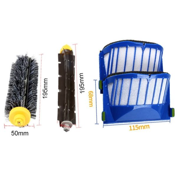 Sweeping Robot Accessories Filter 595 650 690 528 Side Brush Roller Brush for iRobot 500 600 - Image 5