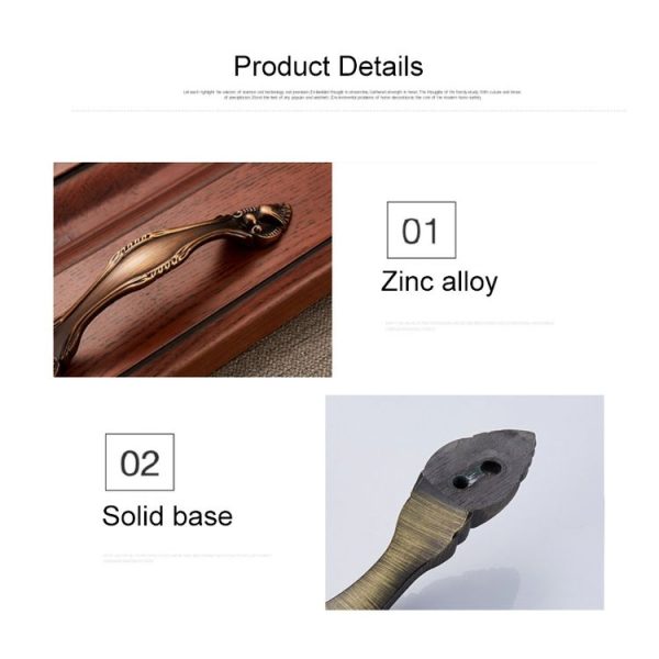 5 PCS 6566-96 Zinc Alloy European Classic Style Cabinet Handle (Red) - Image 3