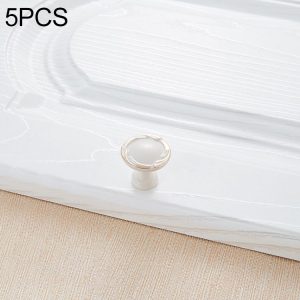 5 PCS 6510 Single Hole Ivory Cabinet Wardrobe Handle