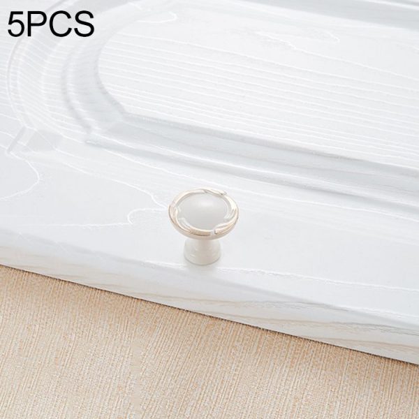 5 PCS 6510 Single Hole Ivory Cabinet Wardrobe Handle