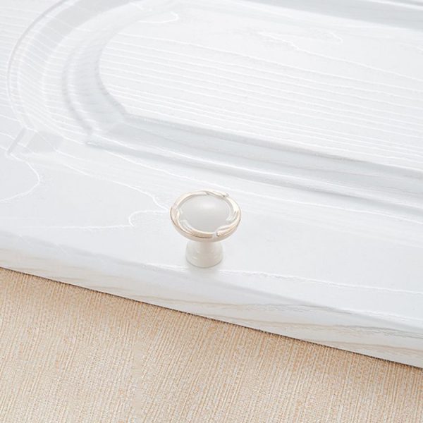 5 PCS 6510 Single Hole Ivory Cabinet Wardrobe Handle - Image 2