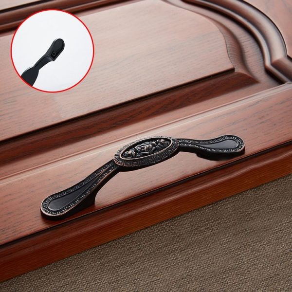 3 PCS 6273-96 Chinese American Style Classic Style Cabinet Handle (Black+Red) - Image 2