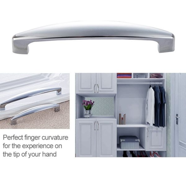 5 PCS 6225_64 Bright Chrome Zinc Alloy Polished Bathroom Cabinet Handle - Image 6