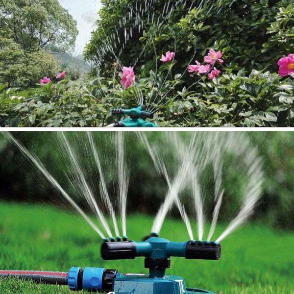 Garden Automatic Rotating Nozzle 360 Degree Rotary Automatic Sprinkler Garden Lawn Watering Nozzle Irrigation Nozzle with 1 / 2 inch Water Hose Connector - Image 7