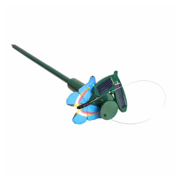 Solar Powered Electric Rotating Butterfly Hummingbird Decorative Fly Simulation Butterfly Pet Funny Toy Gardening Pastoral Decoration Toys - Image 2
