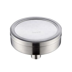 Removable and Washable 304 Stainless Steel Round Pressurized Top Spray Shower Head, Size: 118mm (Silver)