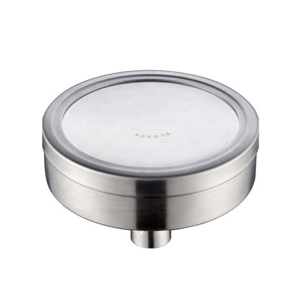 Removable and Washable 304 Stainless Steel Round Pressurized Top Spray Shower Head, Size: 118mm (Silver)