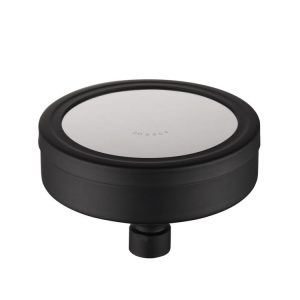Removable and Washable 304 Stainless Steel Round Pressurized Top Spray Shower Head, Size: 118mm (Black)