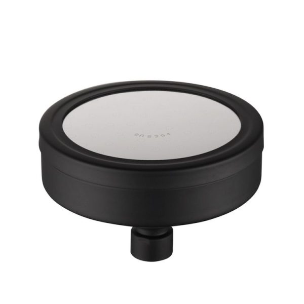 Removable and Washable 304 Stainless Steel Round Pressurized Top Spray Shower Head, Size: 118mm (Black)