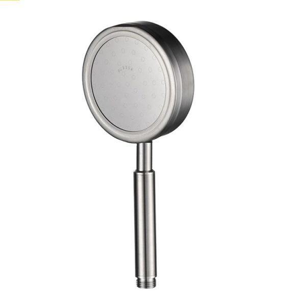 Removable and Washable 304 Stainless Steel Round Pressurized Handheld Shower Head, Size: 117mm (Silver)