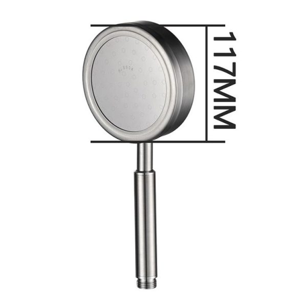 Removable and Washable 304 Stainless Steel Round Pressurized Handheld Shower Head, Size: 117mm (Silver) - Image 2